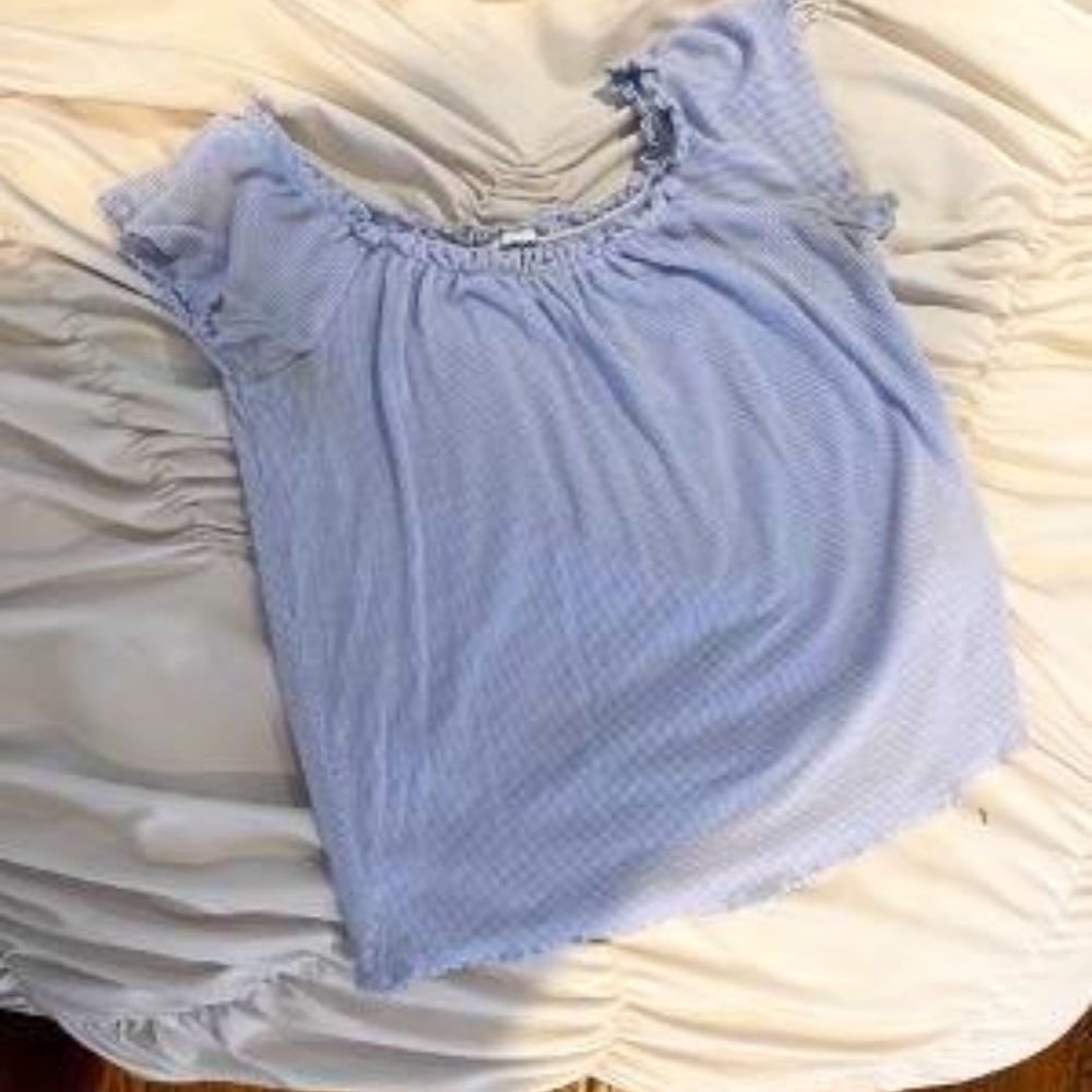 Garage Cropped Ruffle Tee - Picture 1 of 3